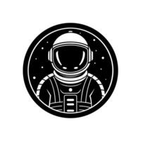 Astronaut Illustration in Outer Space Concept vector