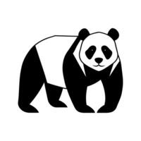 Minimal Panda Graphic Cute Animal Design vector