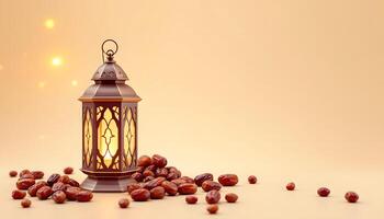 Ramadan Lantern and Dates A Festive Composition photo
