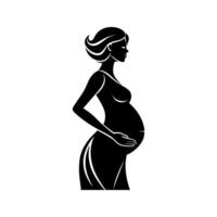 Pregnant Woman Silhouette for Maternity Concepts vector