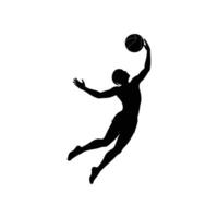 Dynamic Volleyball Spike Action Moment vector