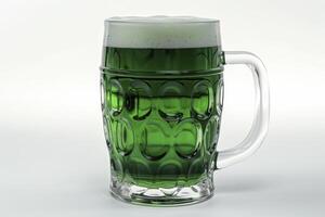 Lively silhouette of a beer mug at patricks day celebration photo