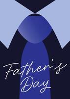Fathers Day layout featuring a classic tie design, symbolizing dad's style and elegance. Perfect for creating memorable greeting cards, posters, and digital celebrations. vector