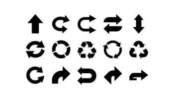 Arrow icon set. Contains symbol of various arrow head point shape vector