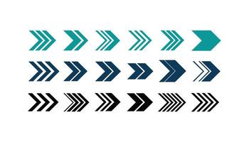 Arrows set. right arrow icons set. Set different arrows on white background vector