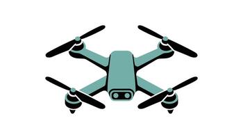 Remote control flying copter with camera. Radio controllers for rotor drone vector