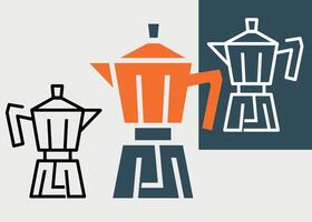 stylized icon of a turk for coffee isolated on a white background vector
