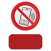 prohibitory red sign icon forbidden to use phone isolated on white background vector