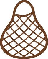 Reusable Brown Net Bag vector