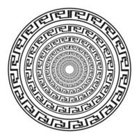 Geometric Ethnic Circular Pattern in Spiral Form vector