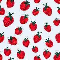 a pattern with strawberries on it vector