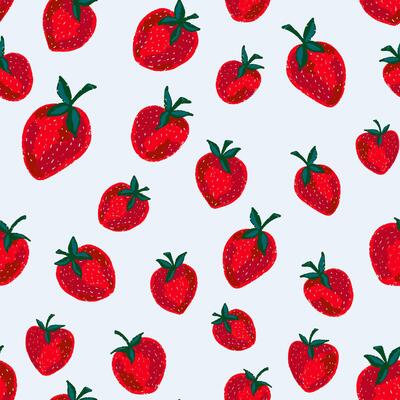 a pattern with strawberries on it