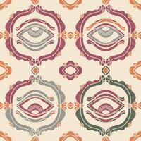 an image of a pattern with ,an eye on it vector
