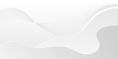 Minimal Abstract White Wave Background with Soft Gradient Layers vector