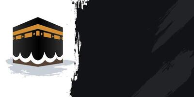 Modern Islamic design of Kaaba in Mecca Abstract Background for Hajj or Umrah Design vector
