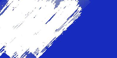 Blue White Abstract Sports Grunge Background with Brush Texture and Halftone Pattern vector