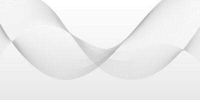 Smooth White Wavy Background with Subtle Gradient Effects vector