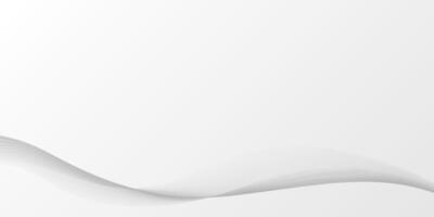 Abstract Clean White Wave Background with Smooth Gradient Layers vector