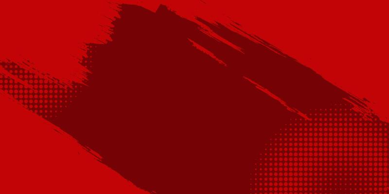 Bold Red Abstract Brush Design Featuring Halftone Effect