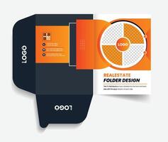 Presentation folder design for your business growth vector