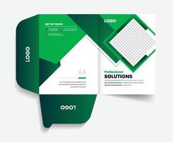 Presentation folder design template for your business identity and branding vector