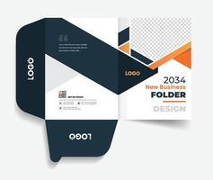 Presentation folder design for your business identity and branding vector
