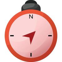 A red compass with a black handle on a white background vector