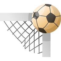 Soccer ball and net vector