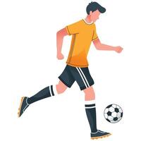 Soccer player in action vector