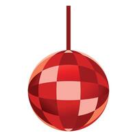 Red christmas ball with a checkered pattern vector