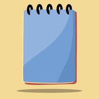 A blue notebook with black lines on it vector