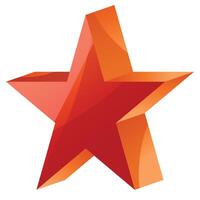 A red star with a white background vector