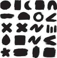 set of brushes doodles vector