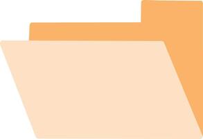 Light Orange folder files with paper inside illustration vector