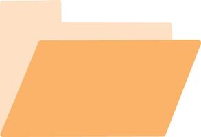 Orange folder files with paper inside illustration vector