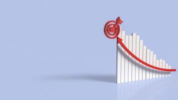 Target and chart for Business concept 3d Rendering. . photo