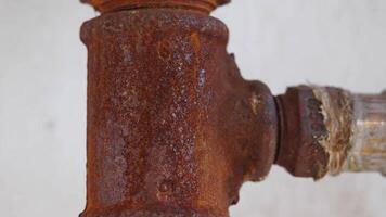 Rusty pipe connection showing wear and potential plumbing issues video