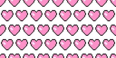 Pink heart emoji. Pixel art pattern. White background. Vintage 8-bit texture. Minimalistic pixel graphic. Valentine's Day. Old style. 80s, and 90s game object design. Backdrop design vector