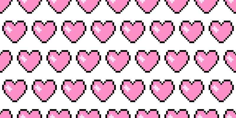 Pink heart emoji. Pixel art pattern. White background. Vintage 8-bit texture. Minimalistic pixel graphic. Valentine's Day. Old style. 80s, and 90s game object design. Backdrop design