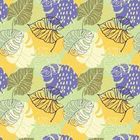 a colorful pattern with leaves and berries vector