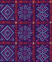a purple and blue square pattern with red and blue dots vector