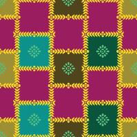 a colorful patchwork pattern with green, yellow and red squares vector