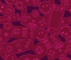 Seamless Gaming Console and Controller Pattern vector