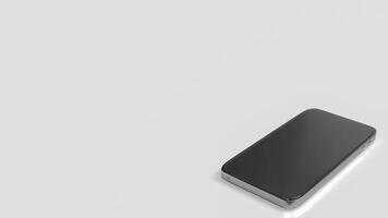 Mobile phone on white background 3d Rendering . photo