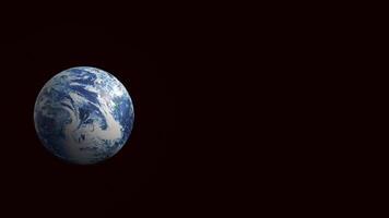 The World on Black Background for education or sci concept 3d Rendering. photo
