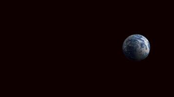 World on Black Background for education or sci concept 3d Rendering. photo