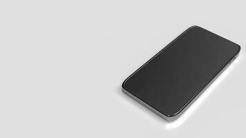 The Mobile phone on white background 3d Rendering. photo