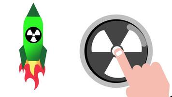 Nuclear Missile Launch Animation. Hand Pressing Button to Launch Rocket. video