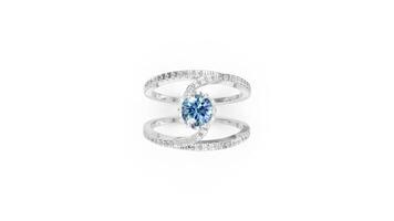 Luxury ring design rotating in smooth 3D loop. Shows full profile and shape. video