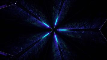 Purple and Turquoise Rotating Alien Tunnel with Star Shape Background VJ Loop in 4K video